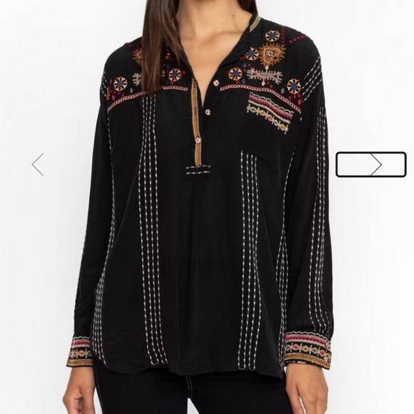 Johnny Was Ozee Silk Blouse